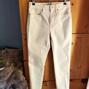 Madewell The Girljean White Slim Leg Jeans Size 25